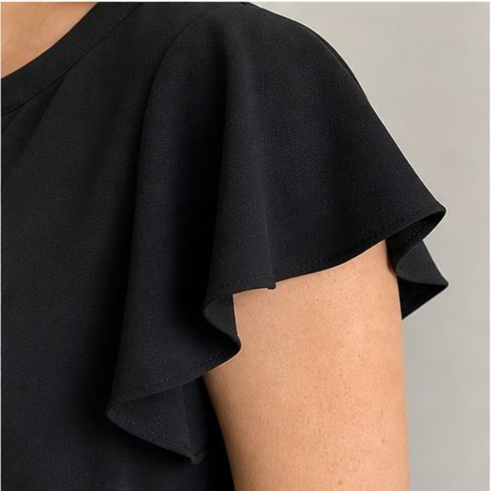 Black Ruffle Blouse - Picture 5 of 6